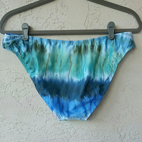 Blue Tie-dye Pattern Bikini Bottom - Picture 2 of 6